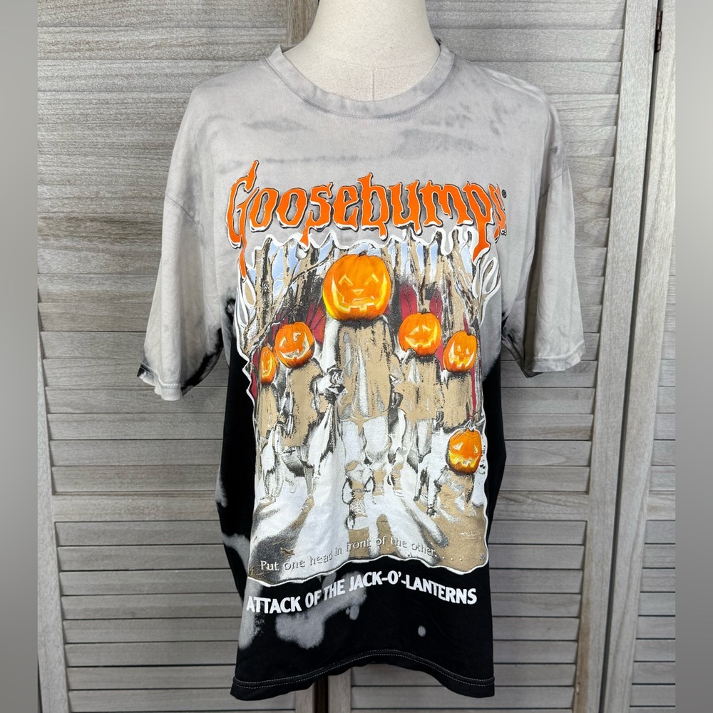 GOOSEBUMPS Men's Attack of the Jack O' Lanterns Tie Dye Graphic T-Shirt-M/L